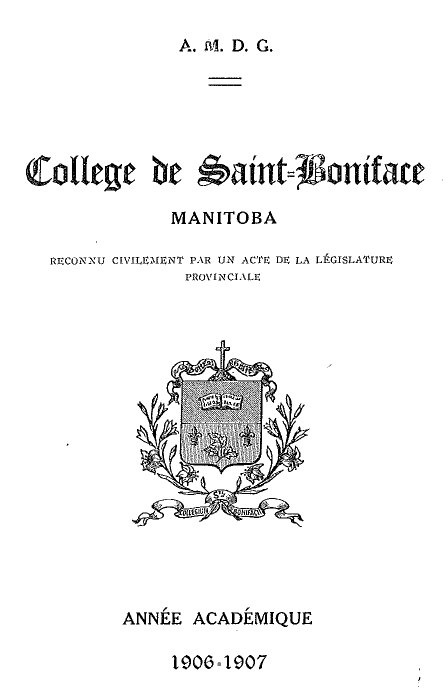  St Boniface 1906-1907 Cover Page